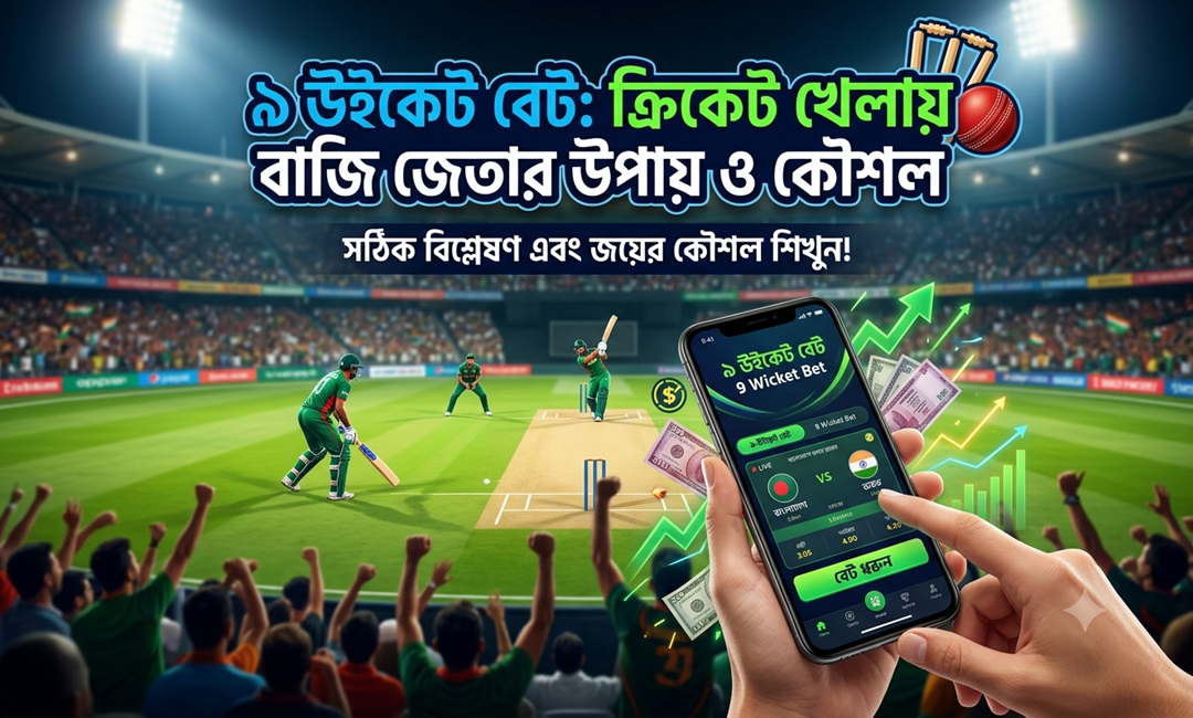 9 wicket Bet: ক্রিকেট খেলায় বাজি জেতার উপায় ও কৌশল